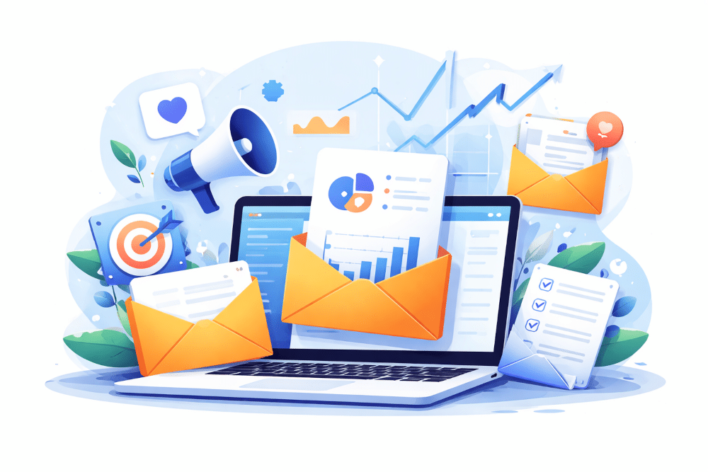 Email marketing service illustration